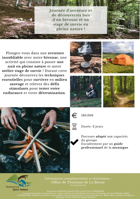Stage de survie - Destination Sport Nature - La Bresse Hautes Vosges
